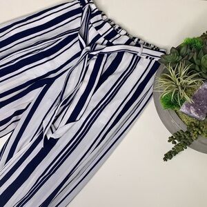 Love Navy & White Nautical Stripped Palazzo pants women’s medium